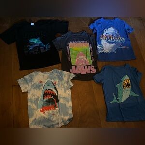 Jaws Kids Shark Graphic T-Shirts - Black, Blue, Gray